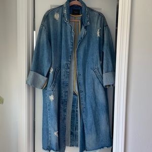 Zara denim trench coat